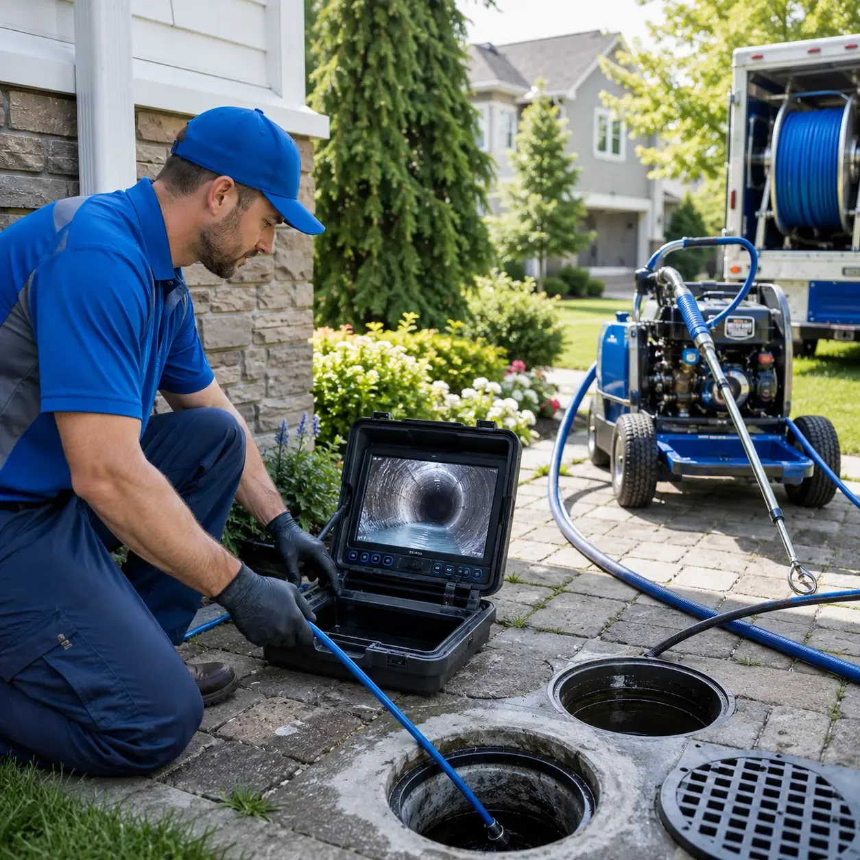 Outdoor drain cleaning professionals serving Colebrook, CT